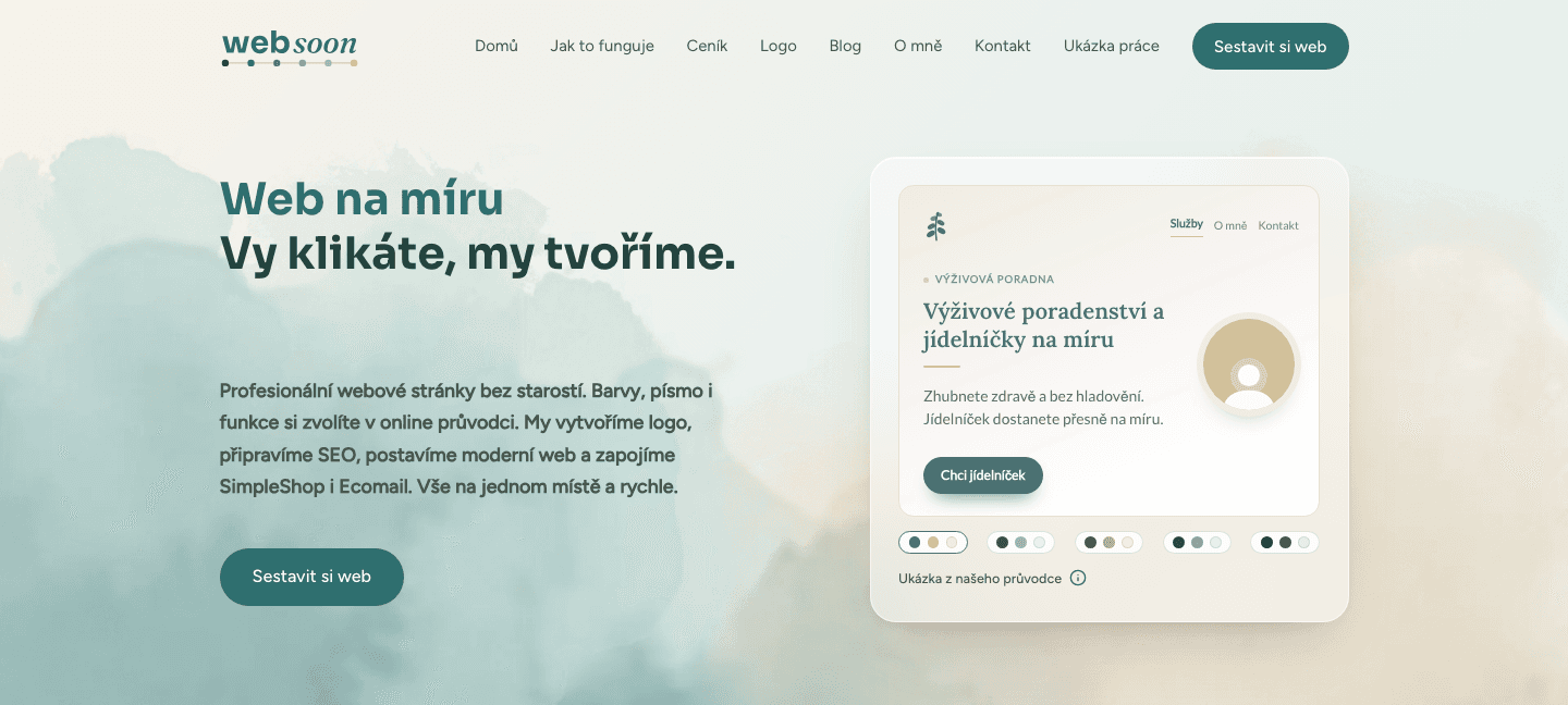 Ukázka webu s rezervacemi: Tvorba webů